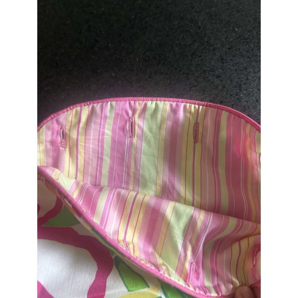 VTG Lilly Pulitzer Wood Handle Bermuda Bag with four Additional button on covers - Picture 7 of 16